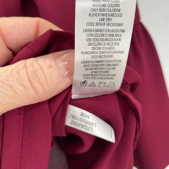 Karl Lagerfeld Paris Women’s Ruffle Detail Delicate Career Blouse Top Size S - Picture 7 of 7